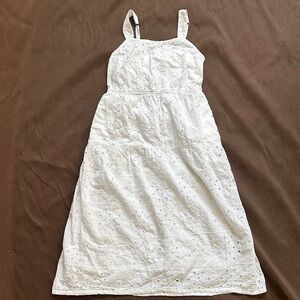 Abercrombie Kids White Eyelet Maxi Dress